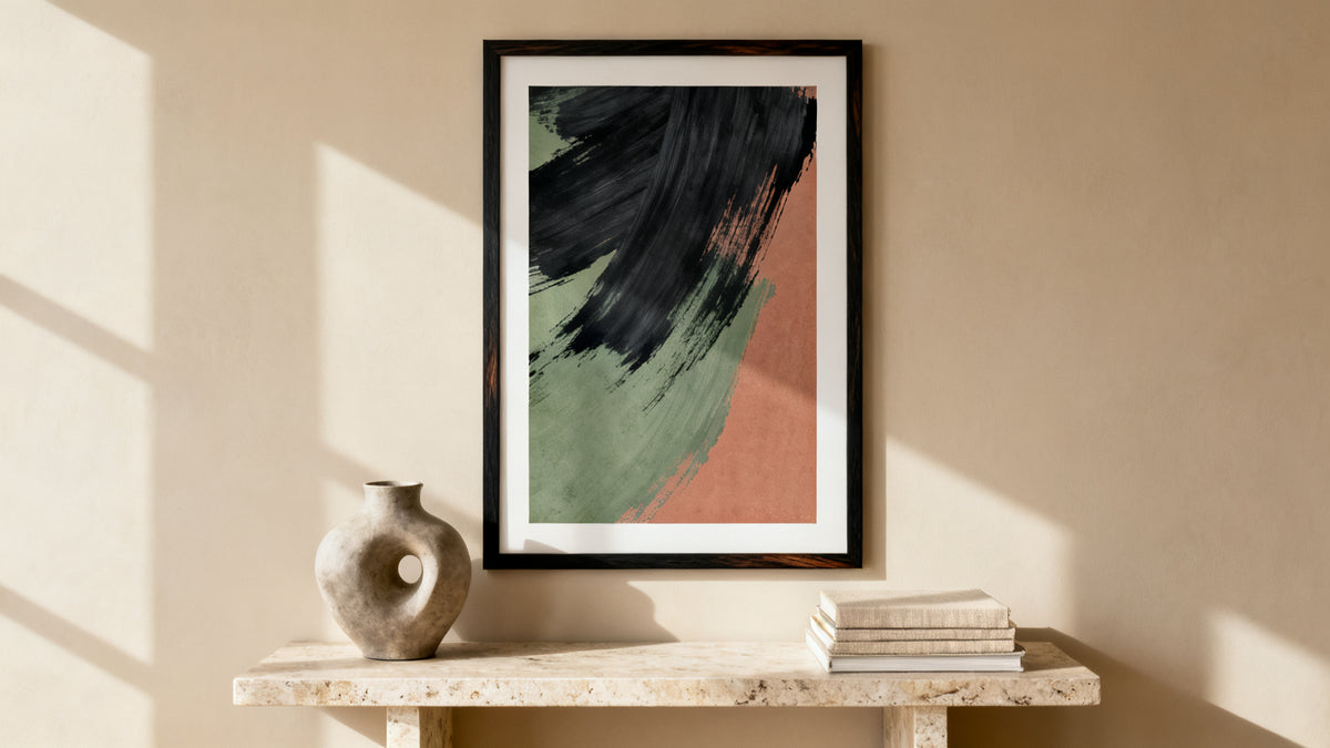 Framed wall art mockup showcasing stunning prints to elevate your home decor. Perfect for enhancing any space.