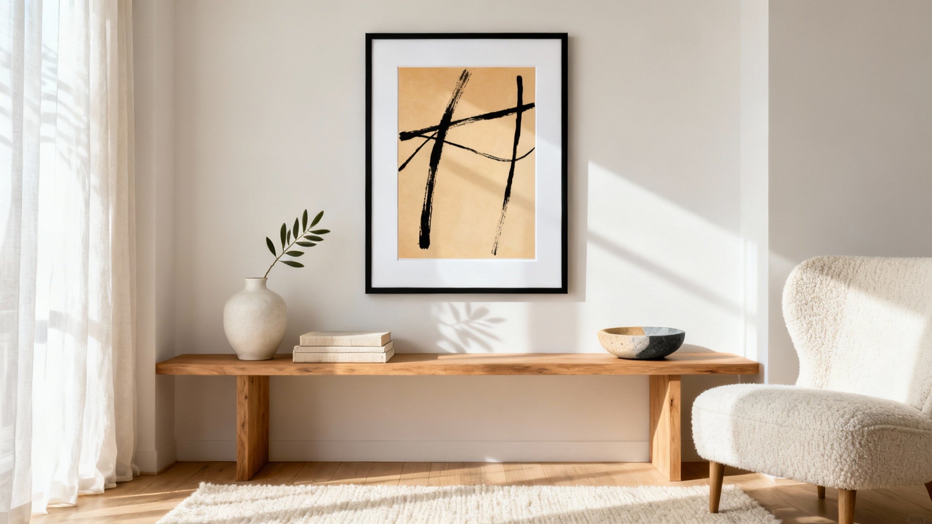 Minimalist Abstract Art Print: Modern Simplicity for Every Space