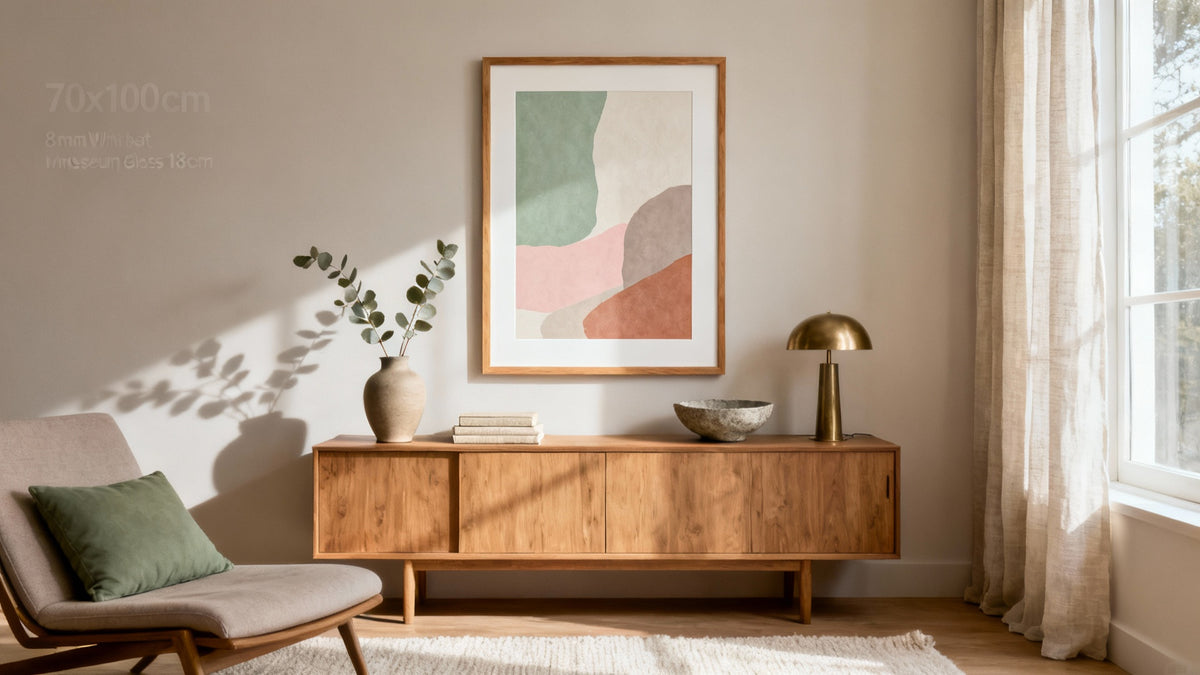 Framed wall art mockup showcasing creative art print ideas for unique home decor inspiration.