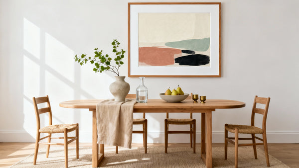 Framed wall art mockup showcasing stylish ideas to decorate a dining room for a stunning space.