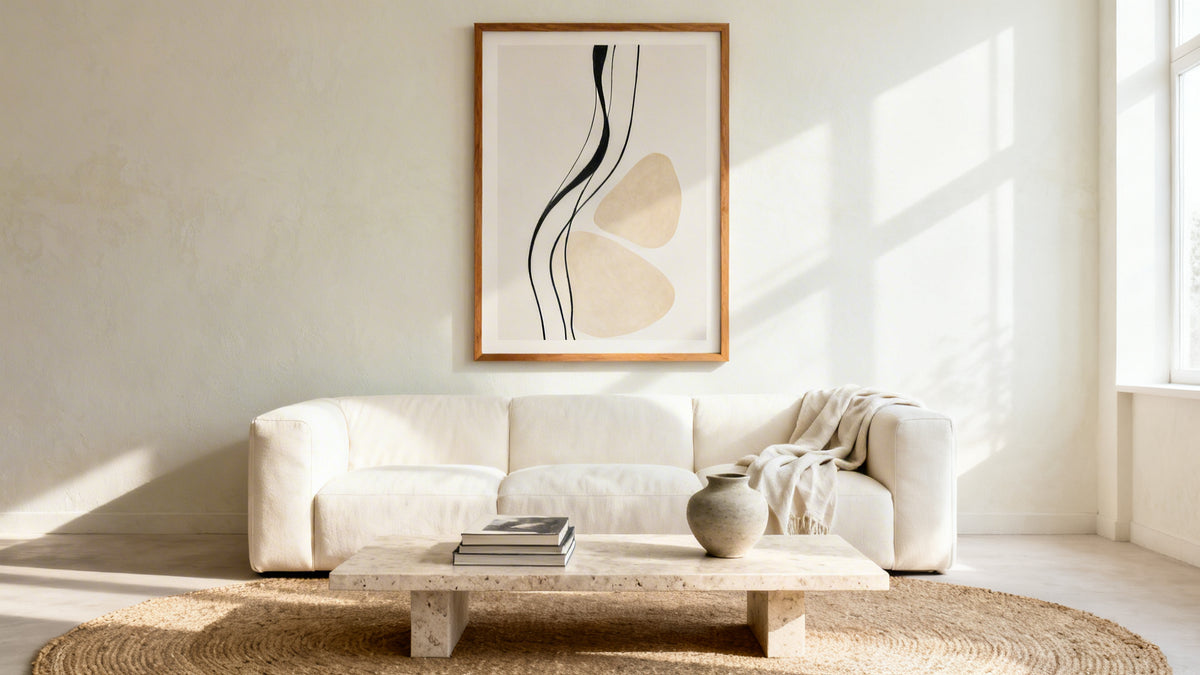 Framed wall art mockup showcasing stunning designs from the best poster site for 2024.