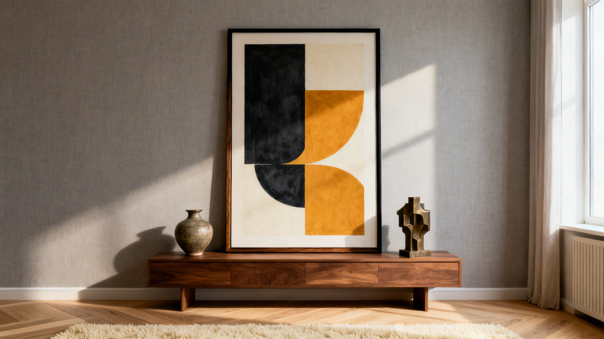 Framed wall art mockup showcasing stylish paintings for house décor to enhance your home's aesthetic.