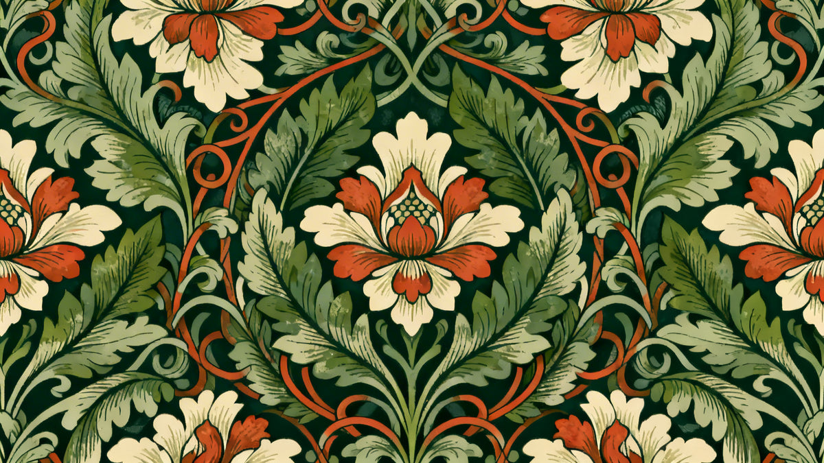 Framed botanical antique prints displayed on a wall, showcasing intricate designs and historical significance.
