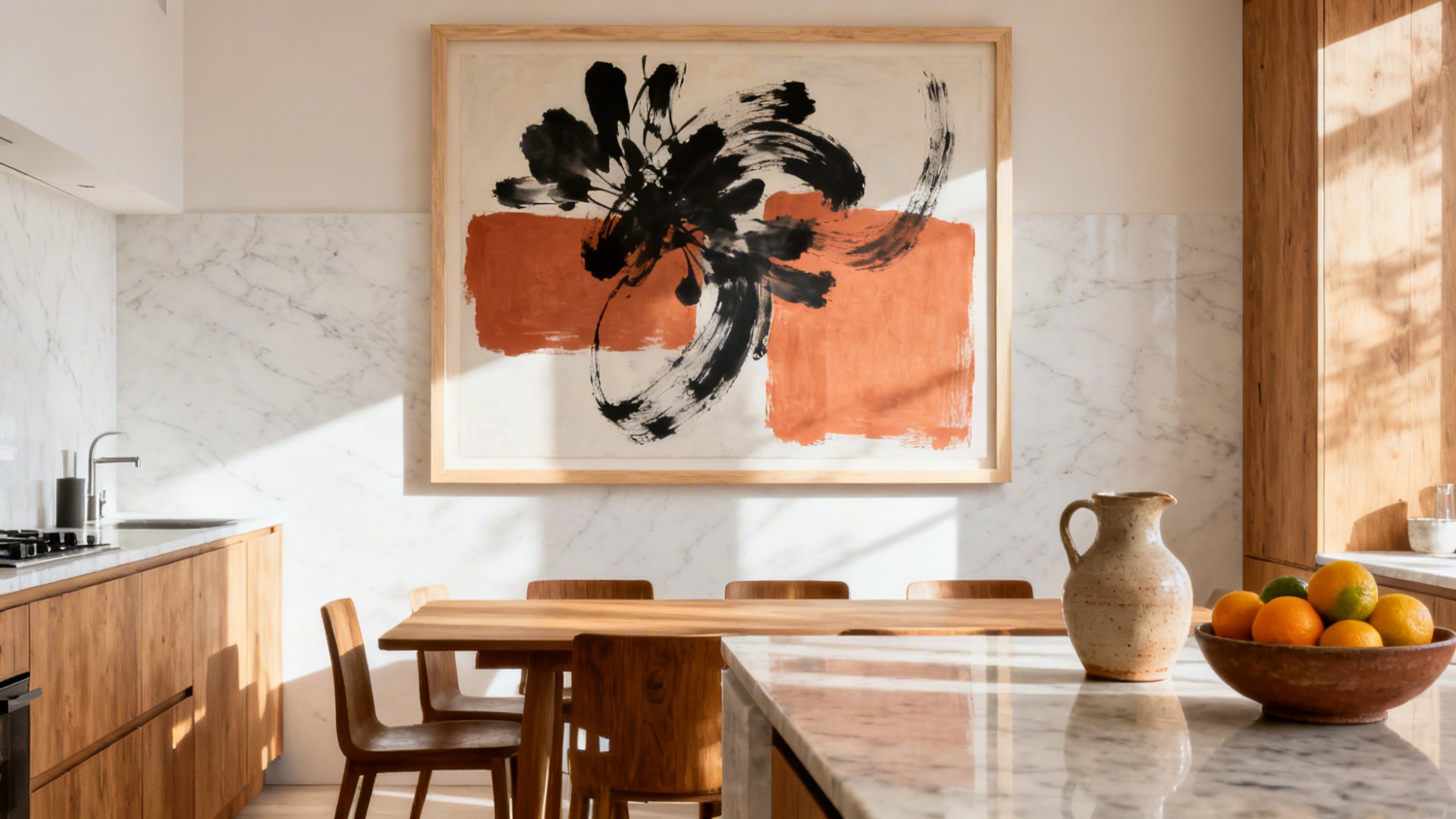 Abstract Kitchen Art: Transform Your Space With Creative Wall Art