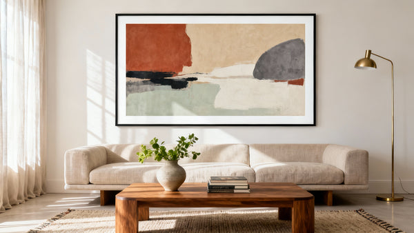 Framed mockup of large wall paintings cheap, perfect for transforming your space affordably.