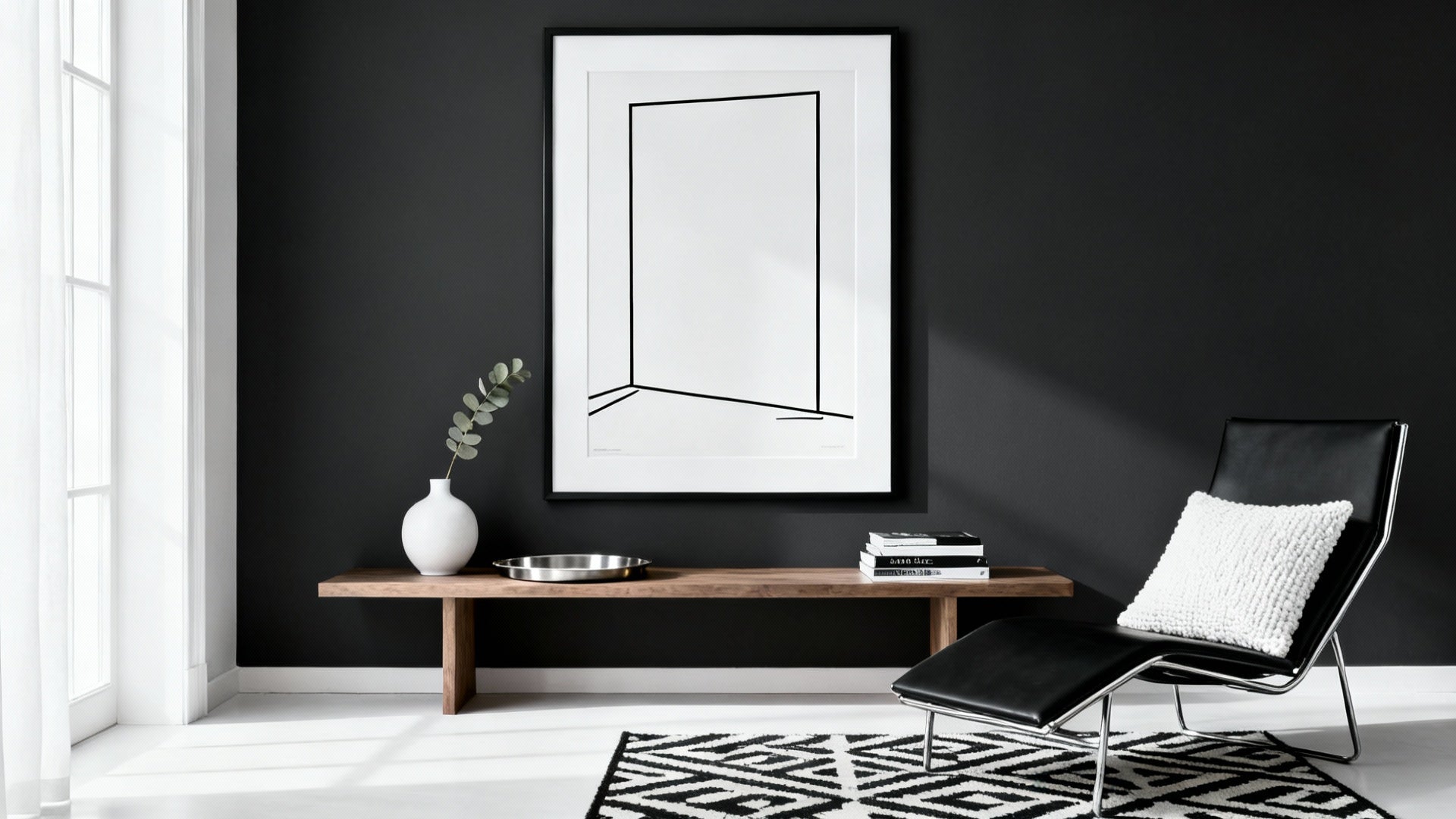 Minimalist Black and White Room: The Ultimate Sophisticated Space