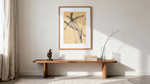 Framed wall art mockup showcasing exclusive art pieces for home decor inspiration.