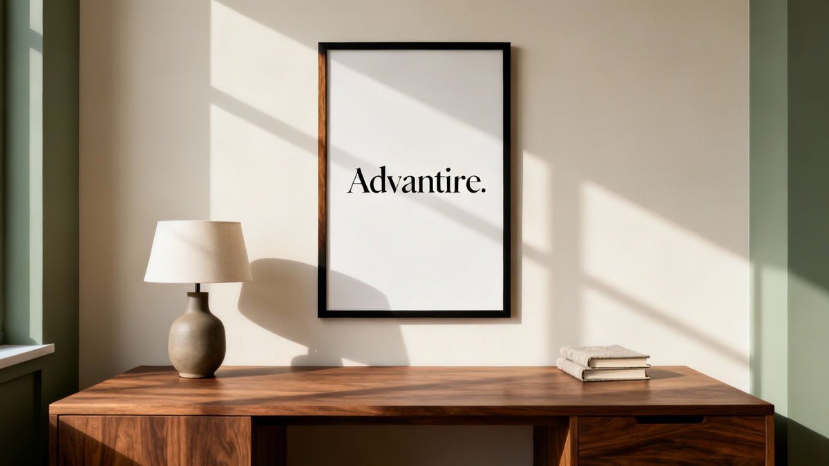 Framed contemporary wall art mockup showcasing inspiring artwork to elevate your living space.