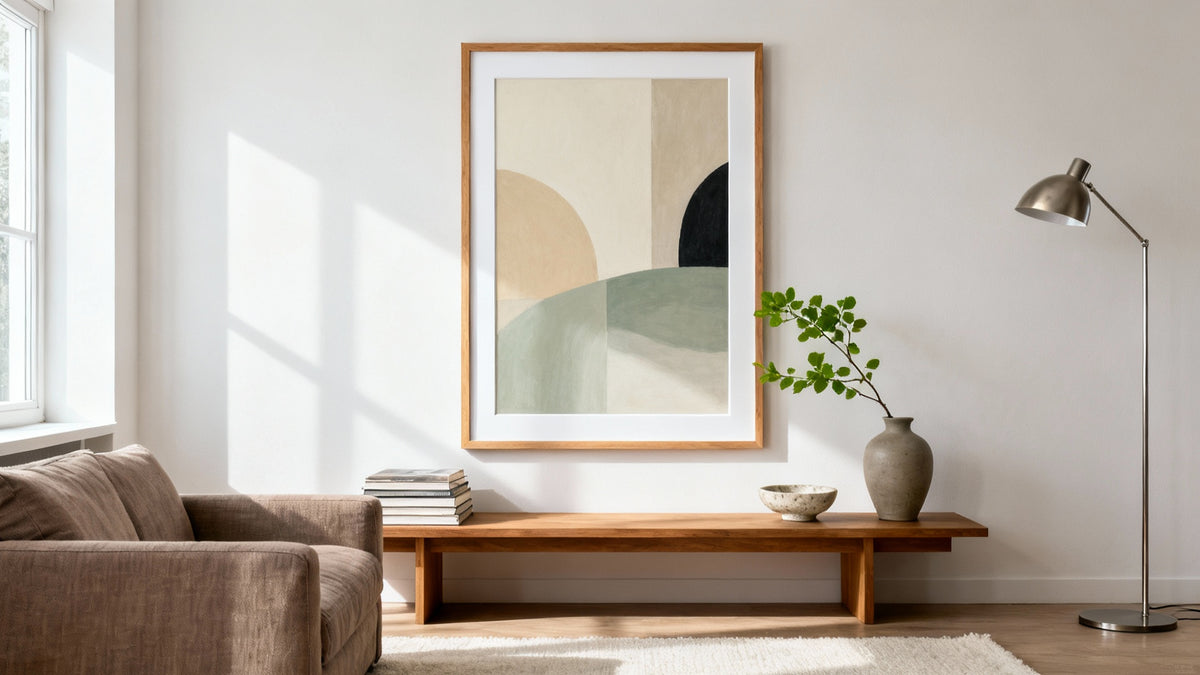 Framed wall art mockup showcasing beautiful painting prints for sale to enhance your space.