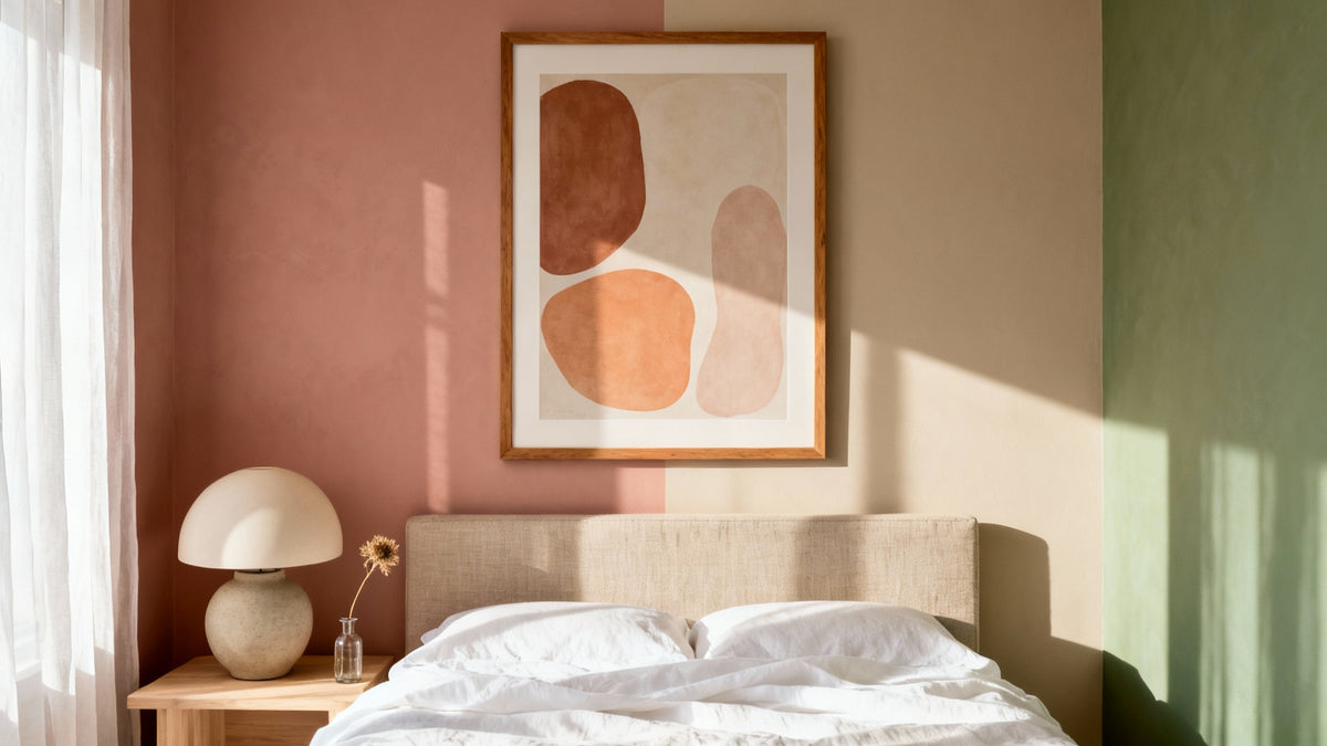 Framed cute poster mockup showcasing modern wall art design for stylish home decor.