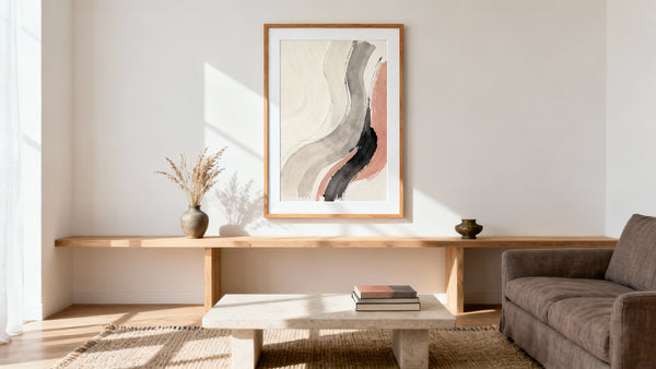 Framed wall art mockup showcasing nice art for home decoration inspiration.