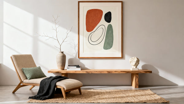 Framed wall art mockup showcasing unique prints art to elevate room decor with personality.
