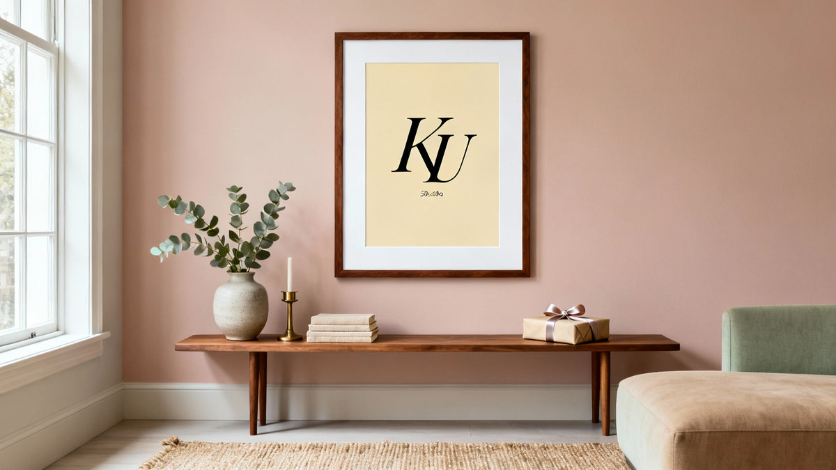 Framed wall art mockup showcasing a thoughtful personal gift for a special occasion.