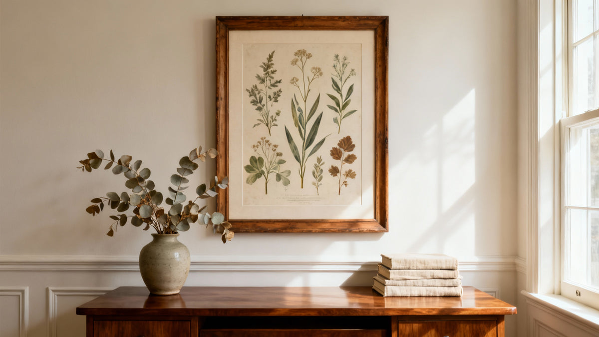 Framed wall art mockup showcasing affordable gallery wall decor ideas for stylish home decorating.