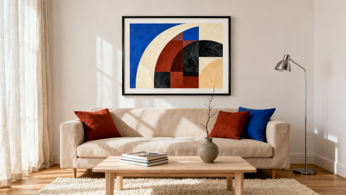 Framed modern art for wall mockup showcasing contemporary style to enhance your space.