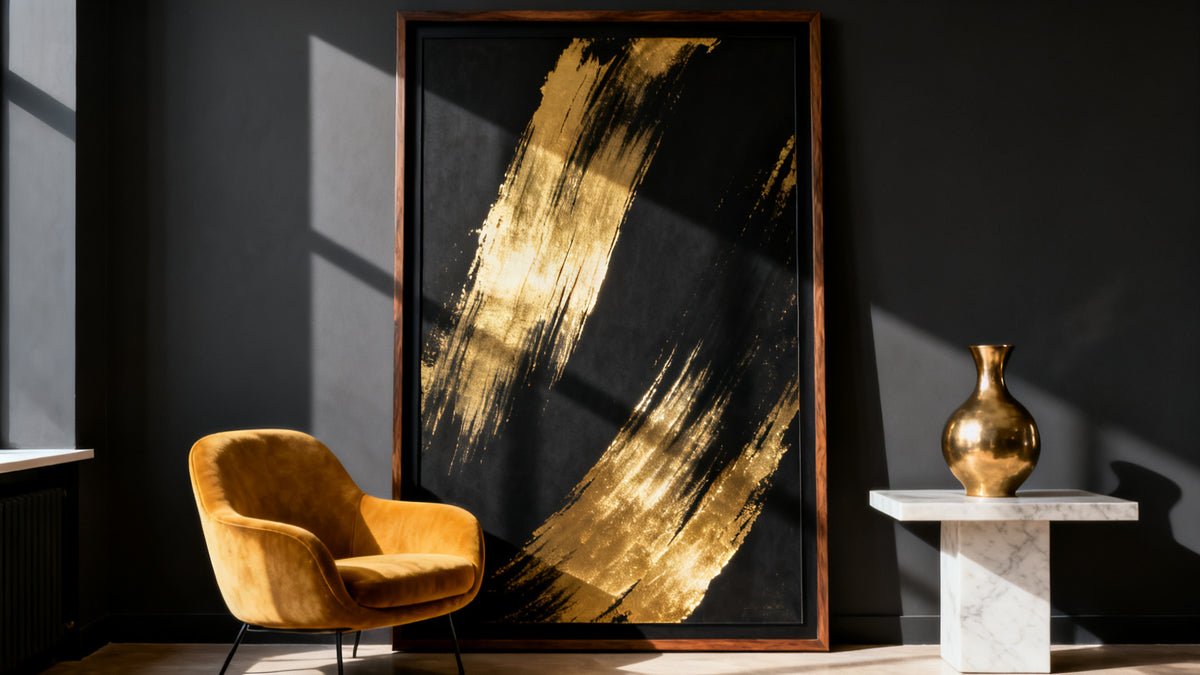 Framed wall art mockup showcasing unique artist wall art for inspiring home decor.