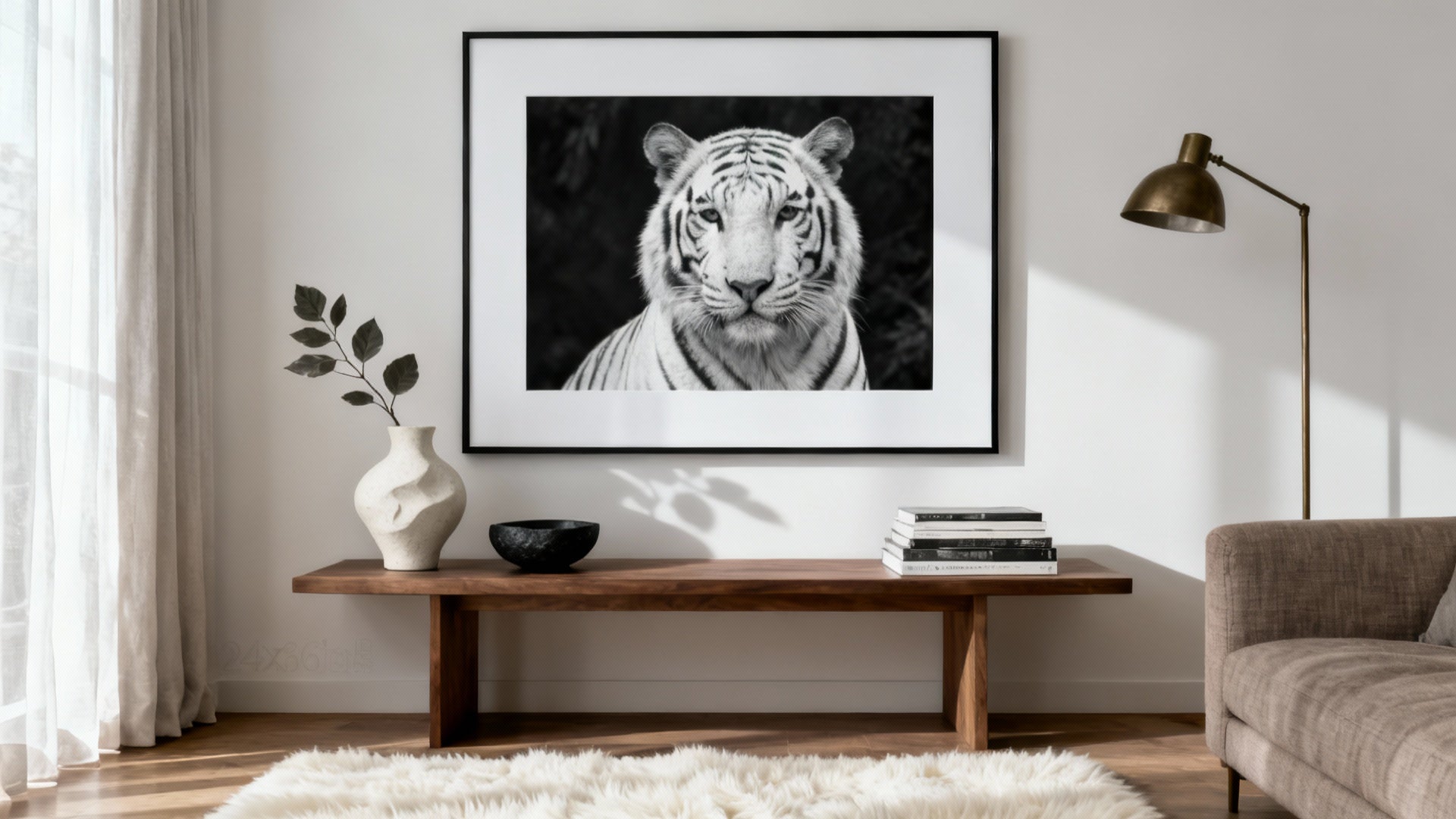 Transform Your Space With White Tiger Wall Decor