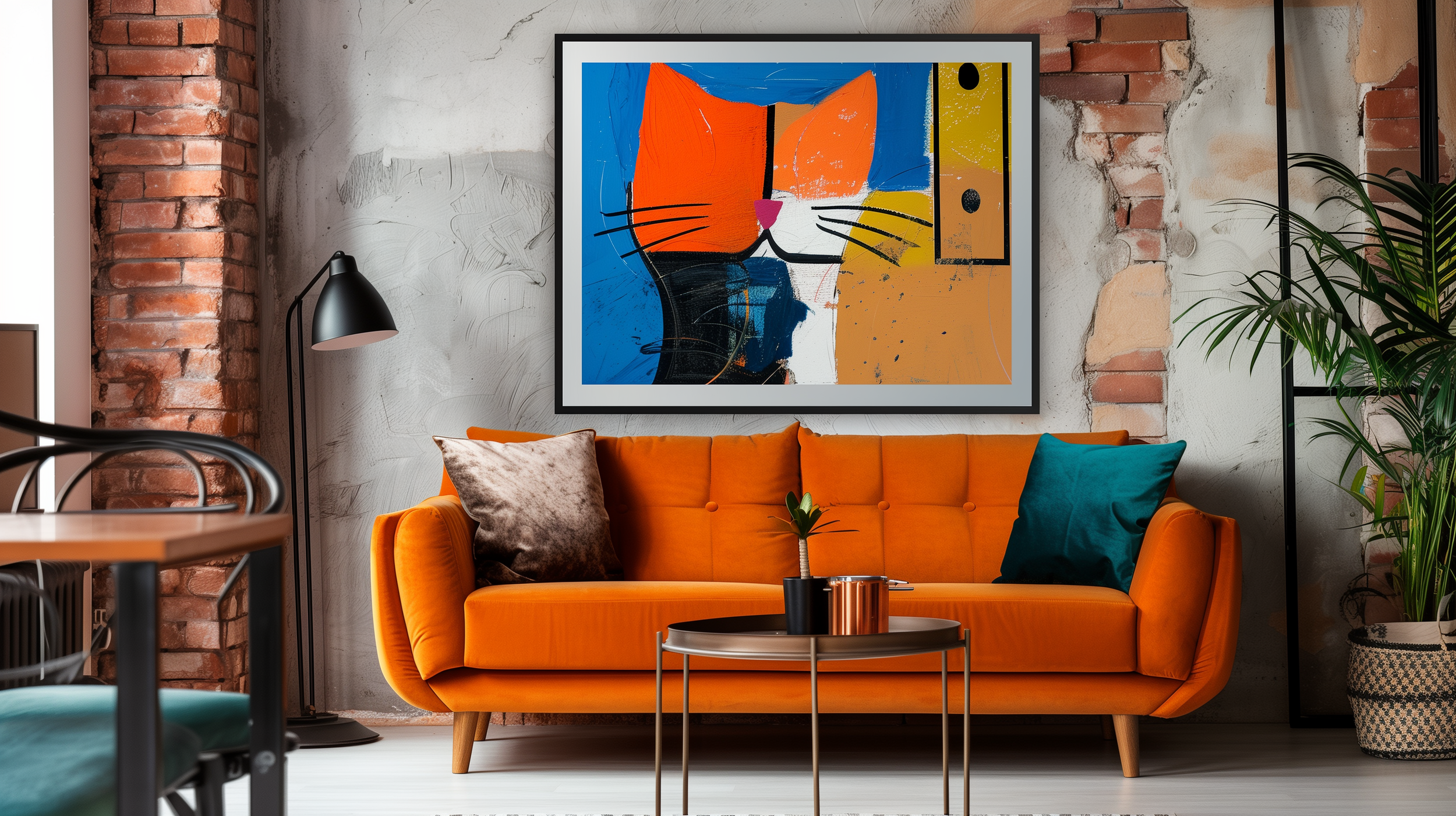 Abstract Painting Of Cat