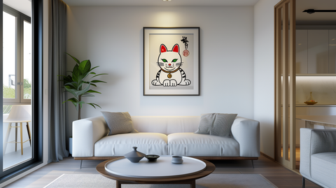 White Cat Painting
