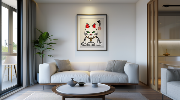 White Cat Painting