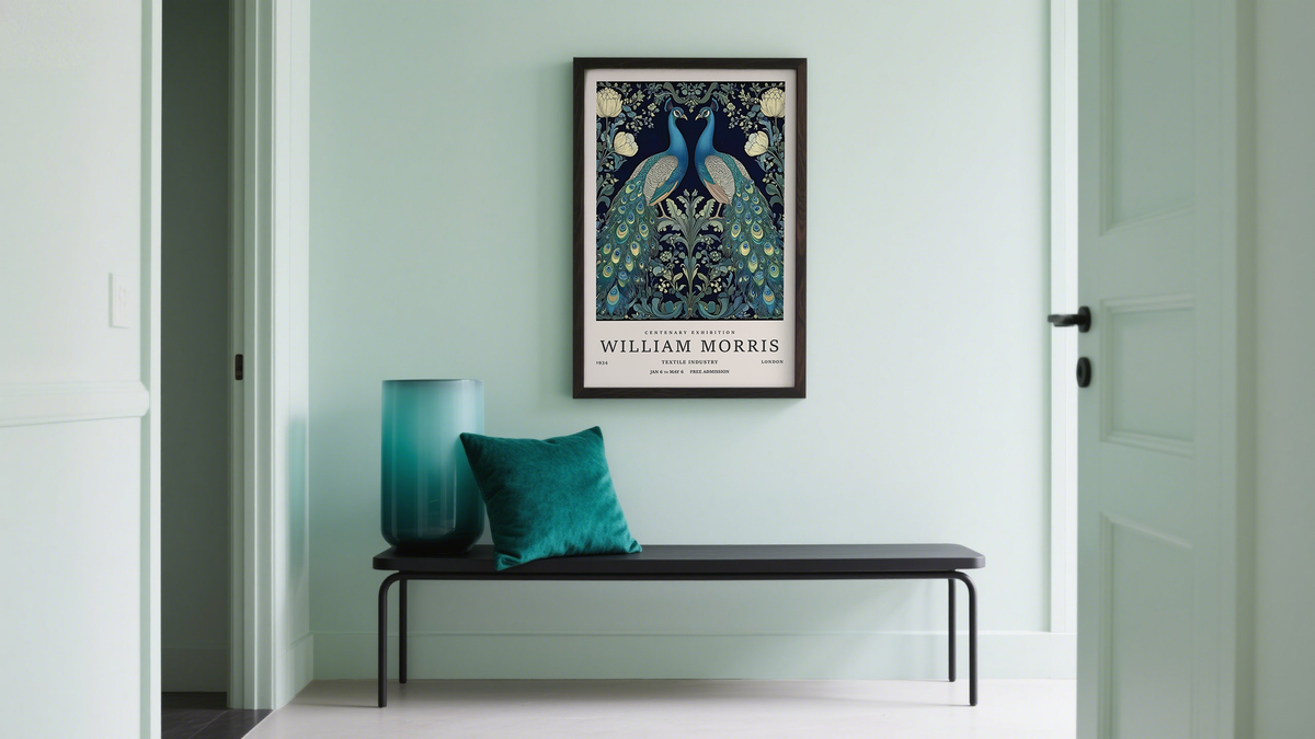 Nature Wall Art of Peacocks in Garden
