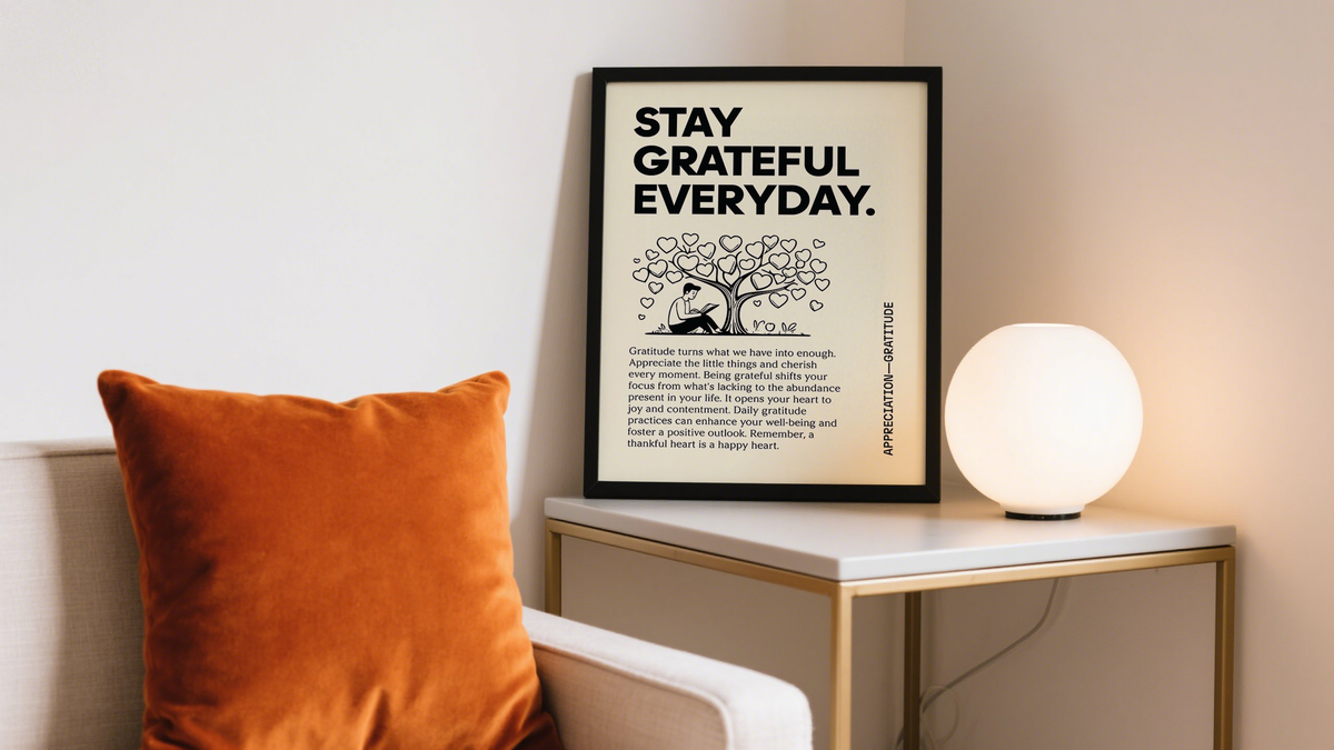 Inspirational Paintings With Quotes of Stay Grateful Everyday