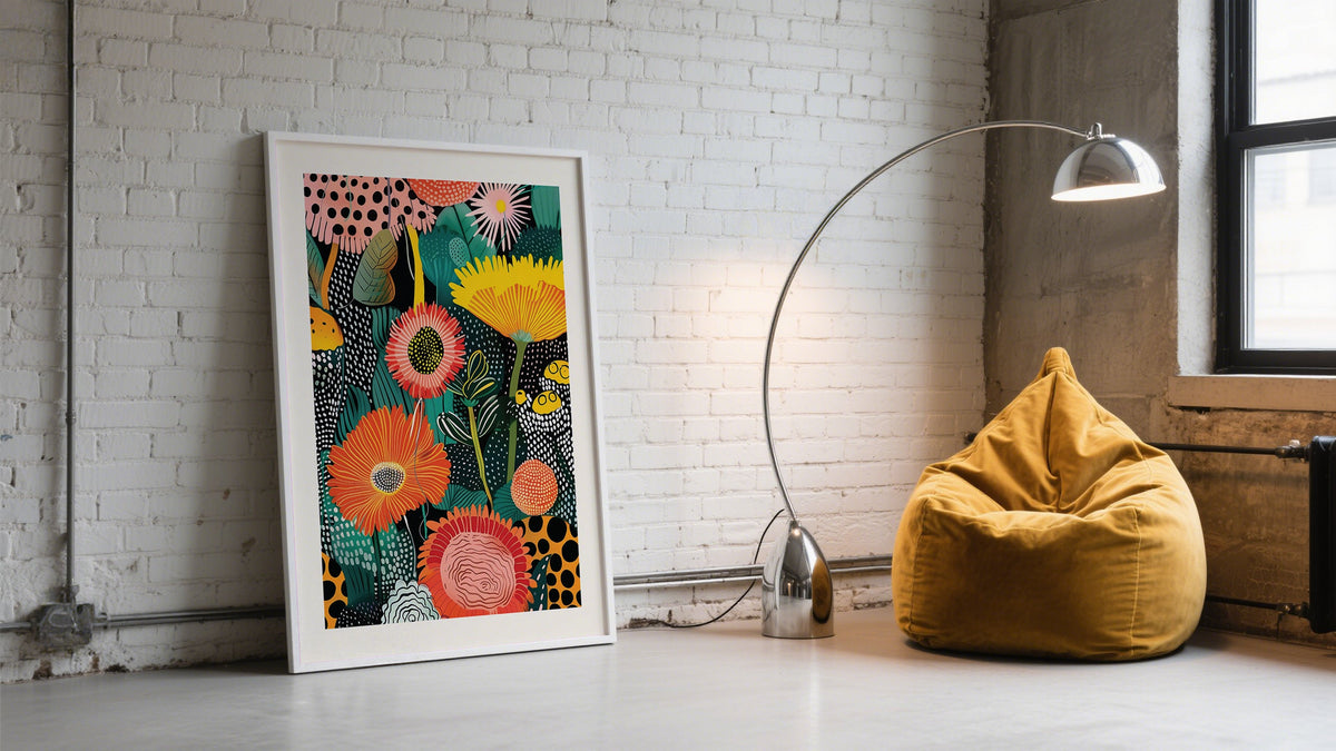 Artistic Walls with colorful floral print