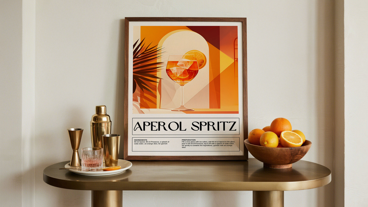 Cocktail Artwork of Aperol Spritz recipe