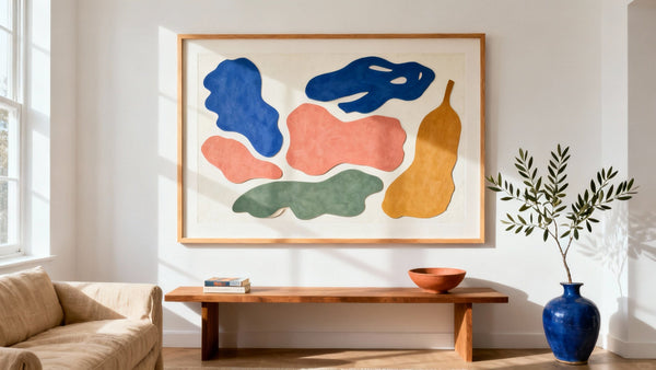 Framed wall art mockup featuring Matisse’s Bold Eye for stylish home decor inspiration.