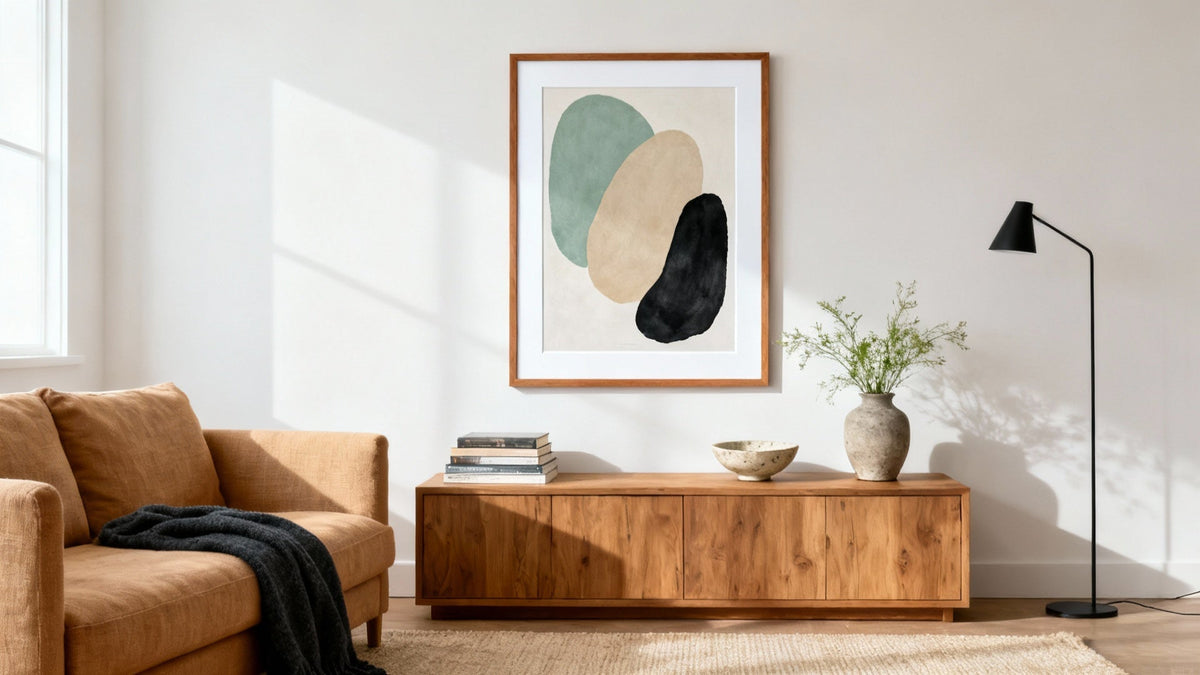 Framed wall art mockup showcasing stylish posters, prints, and visual artwork for home decor inspiration.