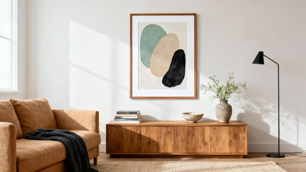 Framed wall art mockup showcasing stylish posters, prints, and visual artwork for home decor inspiration.