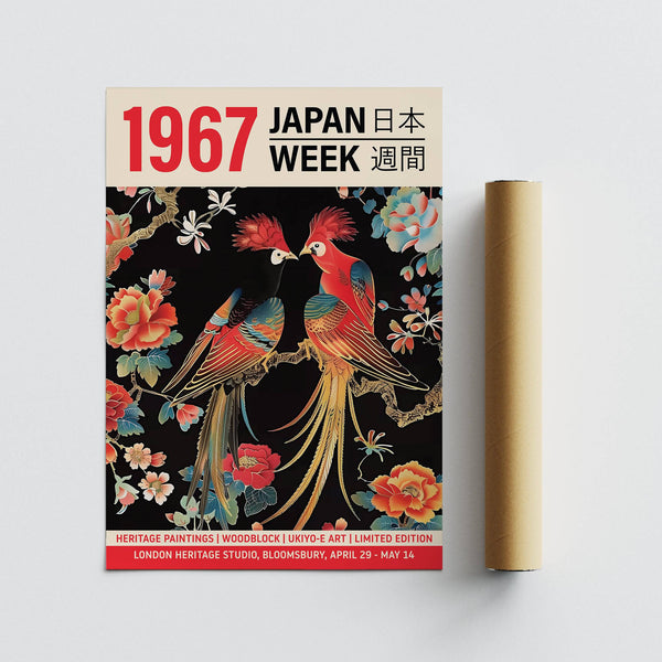 High-quality Japanese art posters with bold color contrasts