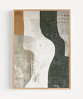 Wabi Sabi Green and Beige Wall Art