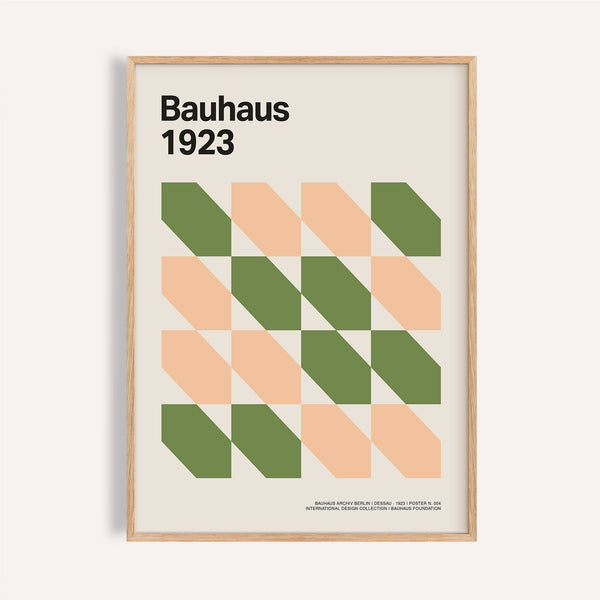 Olive and peach geometric art prints mid century poster for living room walls