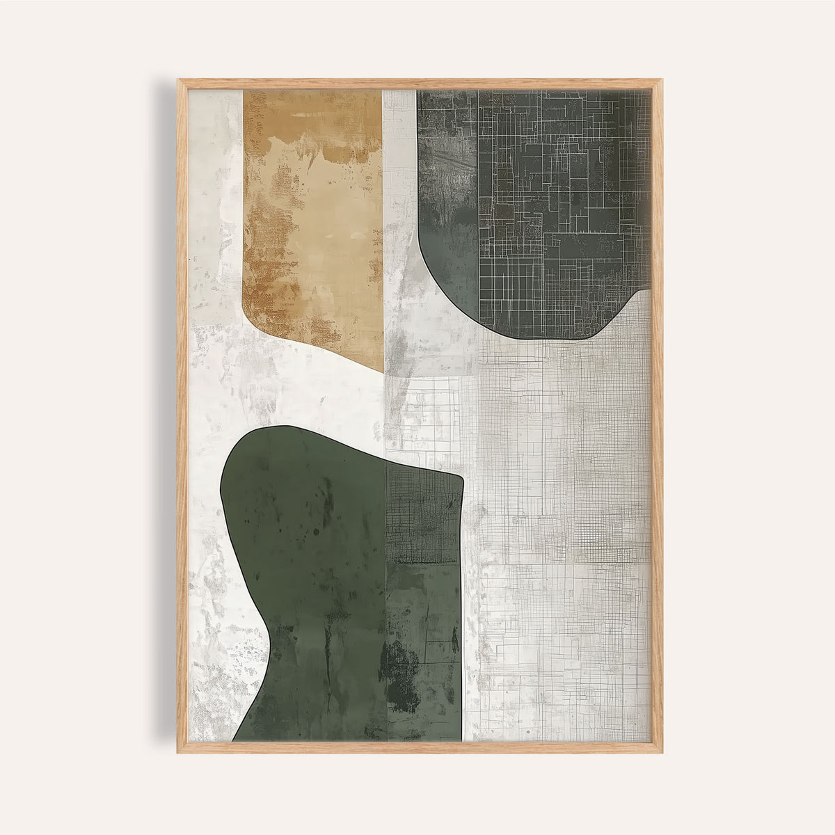 abstract art neutral with organic shapes