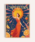 Orange-themed Aperol Spritz Gift poster with citrus tones for home bar