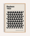 Black and white cube bauhaus design poster for modern studio walls
