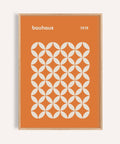 Cream and orange poster with geometric circles for home office