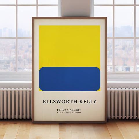 Ellsworth Kelly colours wall art featuring yellow and blue
