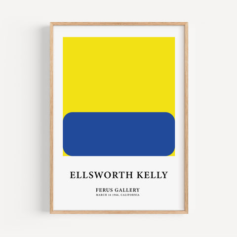 Ellsworth Kelly colours wall art featuring yellow and blue
