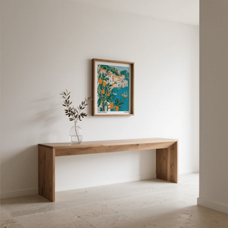 Matisse-inspired Amalfi Coast print with charming architecture