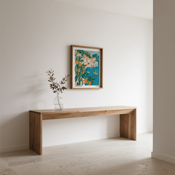 Matisse-inspired Amalfi Coast print with charming architecture