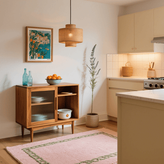 Amalfi Coast Print in traditional Italian kitchen