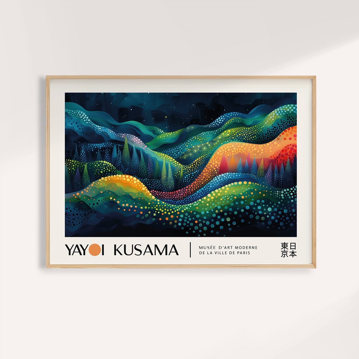 Abstract Textures Horizontal Horizontal Abstract Art | Kusama-Inspired Waves and Dots – Laboo Studio