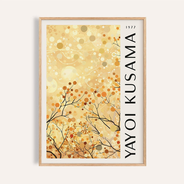 Yellow nature art for living room