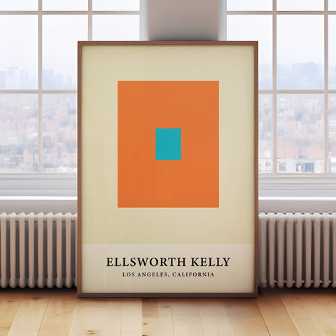 Orange Blue Ellsworth Kelly Inspired Art