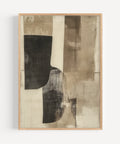 Minimalist Wabi Sabi wall art print with earthy tones, ideal for modern decor