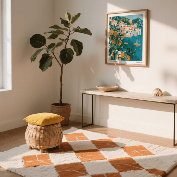 Impressionist Amalfi Coast print perfect for coastal decor