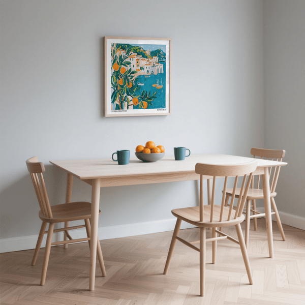 Amalfi Coast print with sun-soaked Mediterranean charm