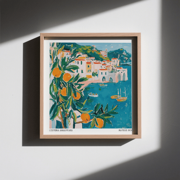 Amalfi Coast print inspired by Henri Matisse